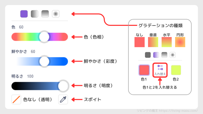 scratch 色の選び方