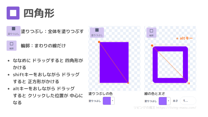scratch ビットマップ 四角形ツール
